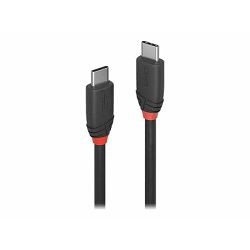 USB-C kabel LINDY (24 pin USB-C na 24 pin USB-C, 1 m) crni