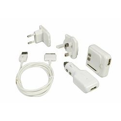 Punjač za mobitel Logic3 iPhone-iPod 3 IN 1, 30-pin bijeli