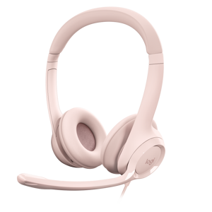 Logitech H390 slušalice s mikrofonom, USB, roza