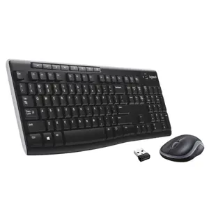 Logitech | MK270 | Keyboard and Mouse Set | Wireless | Mouse included | Batteries included | US | Black, Silver | USB | English | Numeric keypad