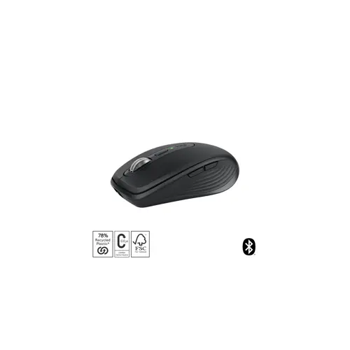 Miš LOGITECH MX Anywhere 3S (RF bežični + Bluetooth, laserski, 8000 DPI, za desnu ruku, uredski)