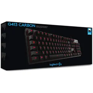 Logitech USB Gaming Mechanical keyboard G413 Carbon, Black SLO Gravura