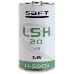 LSH20 D/R20 LiSOCl2 SAFT 3.6V 13000mAh Battery (1pc)