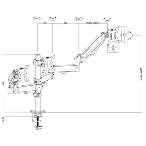 maclean-3-monitor-mount-gas-spring-17-27-2-8kg-black-mc-137-46043-tvamcnuch0156.webp