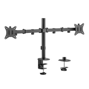 Maclean desk mount for 2 monitors, VESA 75x75 and 100x100, 17-32", 2x 9kg, MC-754N