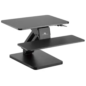 Maclean Desktop Stand for Keyboard, Monitor or Laptop, Gas Spring, Standing Up, Black, MC-882