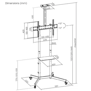 maclean-tv-stand-cart-camera-shelf-on-wheels-37-70-max-load--48160-tvamcnuch0141.webp