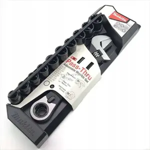 MAKITA ADJUSTABLE WRENCH 150mm WITH A SET OF THROUGH-SOCKETS
