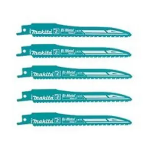 MAKITA BIM RECIPROCATING SAW BLADE 152x0,9mm /5pcs. WOOD, METAL, PVC (FAST)