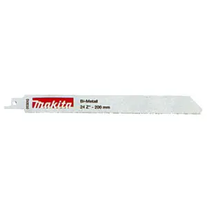 MAKITA BIM RECIPROCATING SAW BLADE 200x0,9mm /5pcs. STEEL, MET. COLOUR. 1.2-3mm