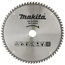 MAKITA CIRCULAR SAW BLADE 260x30x 70Z ECONOM FOR ALUMINIUM
