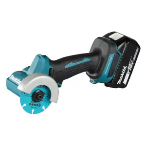 Makita Cut-off saw with 76mm blade, 18V, model DMC300RTJ, includes two 5.0Ah batteries