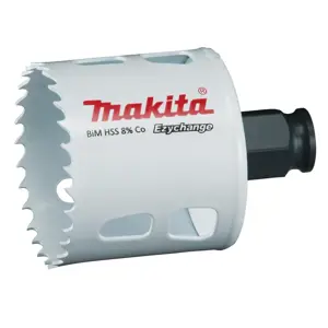 MAKITA HOLE SAW BIM HSS-Co 8% 54mm EZYCHANGE METAL, STEEL, ALU, WOOD, PVC