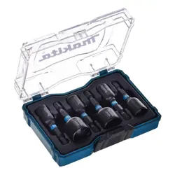 MAKITA SOCKET SET 1/4" 50mm 6pcs. IMPACT BLACK