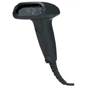 Manhattan Long Range CCD Handheld Barcode Scanner, USB, 500mm Scan Depth, Cable 1.5m, Max Ambient Light 10,000 lux (sunlight), Black, Three Year Warranty