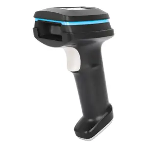 Manhattan Wireless 2D Handheld Barcode Scanner, 250mm Scan Depth, up to 80m effective range (line of sight), Max Ambient Light 100,000 lux (sunlight), Black, Charging cable (USB-A to USB-C into device