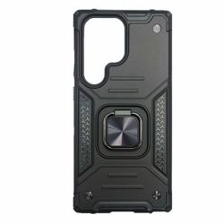 Maska za mobitel MAXMOBILE za SAMSUNG GALAXY S23 ULTRA - ANTI-SHOCK WITH RING II crna