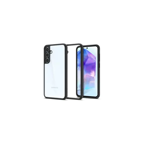 Maskica SPIGEN, za SAMSUNG Galaxy A55 5G, Ultra Hybrid, prozirna sa crnim okvirom