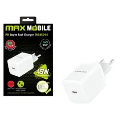 MAXMOBILE KUĆNI PUNJAČ PD SUPER FAST CHARGE TYPE C, TR385004 45W