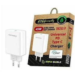 MAXMOBILE KUĆNI PUNJAČ PD SUPER FAST CHARGE TYPE C,TR-255F 45W ECO