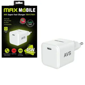 MAXMOBILE KUĆNI PUNJAČ PD SUPER FAST CHARGE,Type C AVS TR417,Gan45W