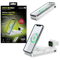 MAXMOBILE POWER BANK WIRELESS Magsafe TM10000 10000mAh 15W PD 5u1,bijeli