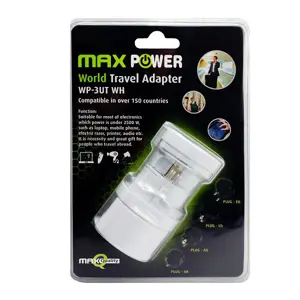 MAXPOWER ADAPTER UNIVERZALNI PUTNI WP-3UT WH BIJELI