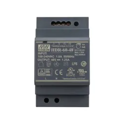 MEAN WELL DIN RAIL SWITCHING POWER SUPPLY HDR-60-48 48V/60W/1.25A