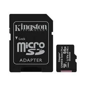 MEM SD MICRO 64GB Kingston Canvas Select Plus + Adapter SDCS3/64GB