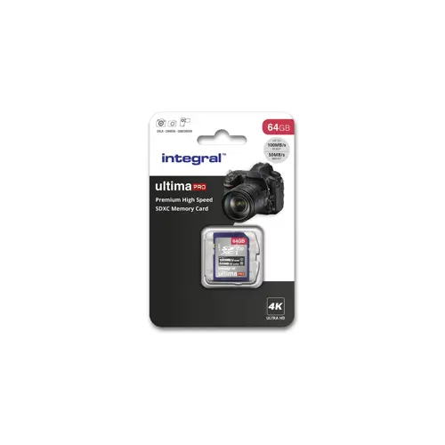 Memorijska kartica INTEGRAL Premium High Speed, SDHC/XC, 64GB, INSDX64G-100/70V30, V30 UHS-I U3
