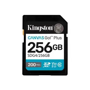 Memorijska kartica KINGSTON Canvas Go Plus SD (256GB, Klasa 10, U3, V30, Brzina čitanja 200 Mb/s, Brzina pisanja 160 Mb/s)