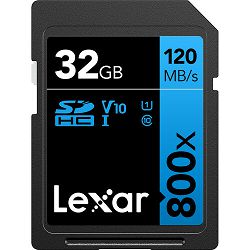 Memorijska kartica LEXAR 32GB Professional 800x SDHC™ UHS-I cards,120MB/s read 45MB/s write C10 V10 U1