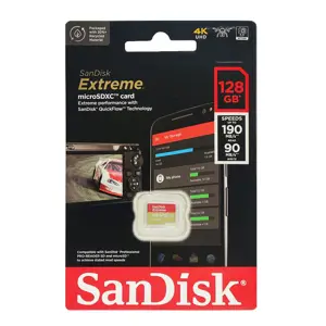 Memorijska kartica SANDISK 128GB MicroSDXC UHS-I V30 Extreme, 190MB/s