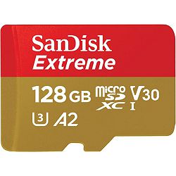 Memorijska kartica SANDISK 128GB MicroSDXC UHS-I V30 Extreme, 190MB/s
