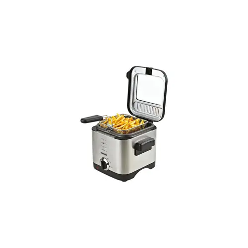 Mesko Home MS 4910 fryer Single 1.5 L Stand-alone 900 W Deep fryer Black, Satin steel