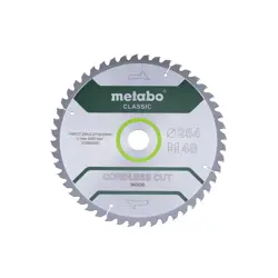 METABO CIRCULAR SAW BLADE HW/CT 254x30x48Z CORDLESS CUT WOOD CLASSIC