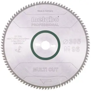 Metabo saw blade FZ/TZ 305x30x96t Multi Cut Pro