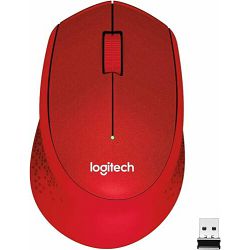 Miš LOGITECH M330 Silent Plus (bežični, crveni) 