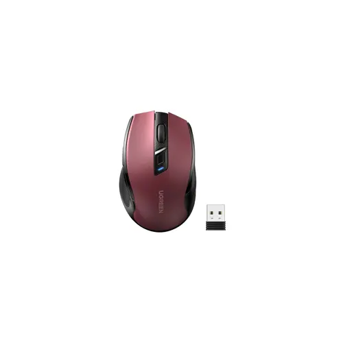 Miš UGREEN, bežični, ergonomski, bluetooth, USB, crveni