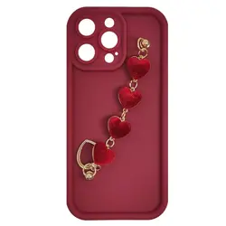 MM TPU IPHONE 15 PRO MAX SILICONE CANDY WRIST STRAP R Heart