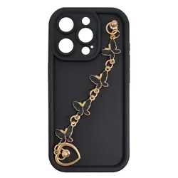 MM TPU IPHONE 15 PRO - SILICONE CANDY WRIST STRAP Bl Butterfly