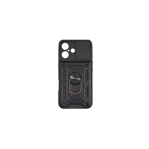 MM TPU iPhone 16 - ANTI-SHOCK WITH RING crna
