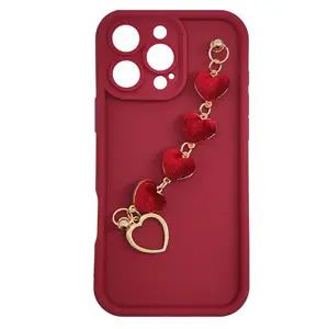 MM TPU IPHONE 16 PRO - SILICONE CANDY WRIST STRAP R Heart