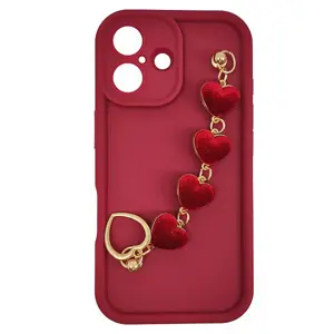 MM TPU IPHONE 16 - SILICONE CANDY WRIST STRAP R Heart