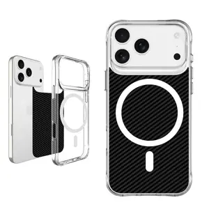 MM TPU IPHONE 17 PRO MAX DROP-PROOF PURE MAGSAFE clear/ black