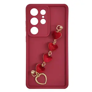 MM TPU SAM GALAXY S25 ULTRA - SILICONE CANDY WRIST STRAP R Heart