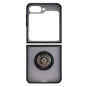 MM TPU SAM GALAXY Z FLIP 7 MATTE BLACK WITH RING