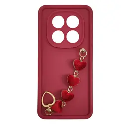 MM TPU XIAOMI REDMI NOTE 14 PRO-- 5G/POCO X7  SILICONE CANDY WRIST STRAP R Heart