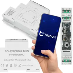 Modul za kontrolu roleta BLEBOX, Shutterbox control module din