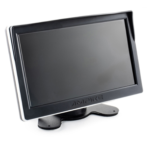 Monitor AMPIRE 7" AHD/CVBS 2 input (7” TFT LCD, 60Hz, 800 x 480 WVGA) crna